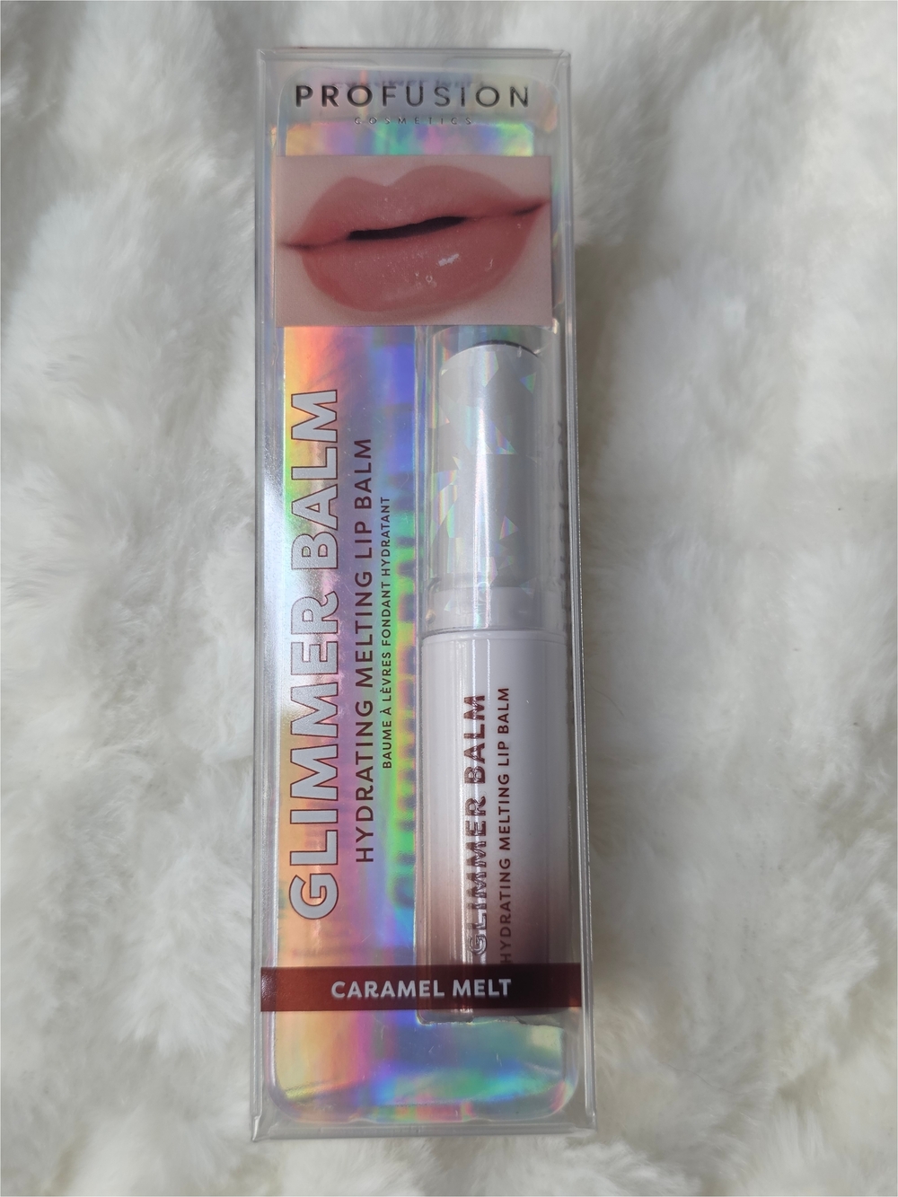Profusion Cosmetics Glimmer Balm Hydrating Lip Balm — Caramel Melt (nude brown)